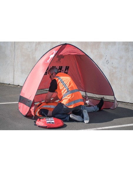First Aid Pod casualty cover for patient protection and privacy