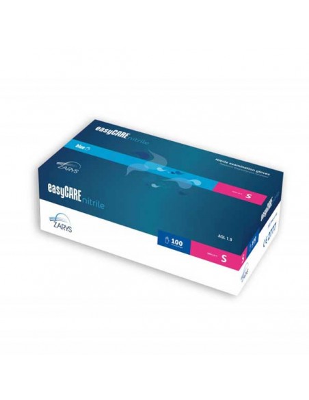 Blue nitrile gloves