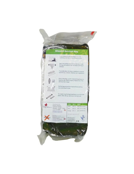 Blizzard BPS02 three-layer thermal blanket for hypothermia protection